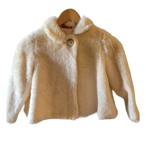 Tigerlily Ivory Faux Fur Ivory Girls Short Coat Size 7yrs Debenhoms